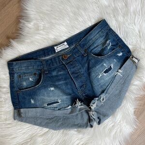 One Teaspoon Bandits Denim Shorts